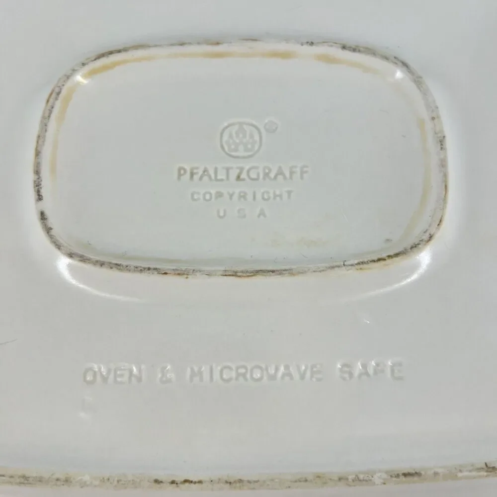 Pfaltzgraff Gazebo 13x9 Stoneware Rectangular Casserole Baking Dish Cream USA